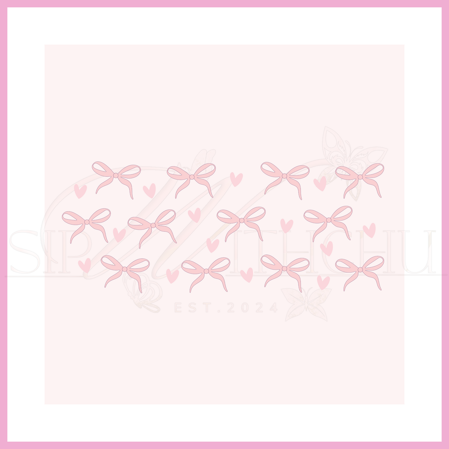 Pink Bows and Hearts