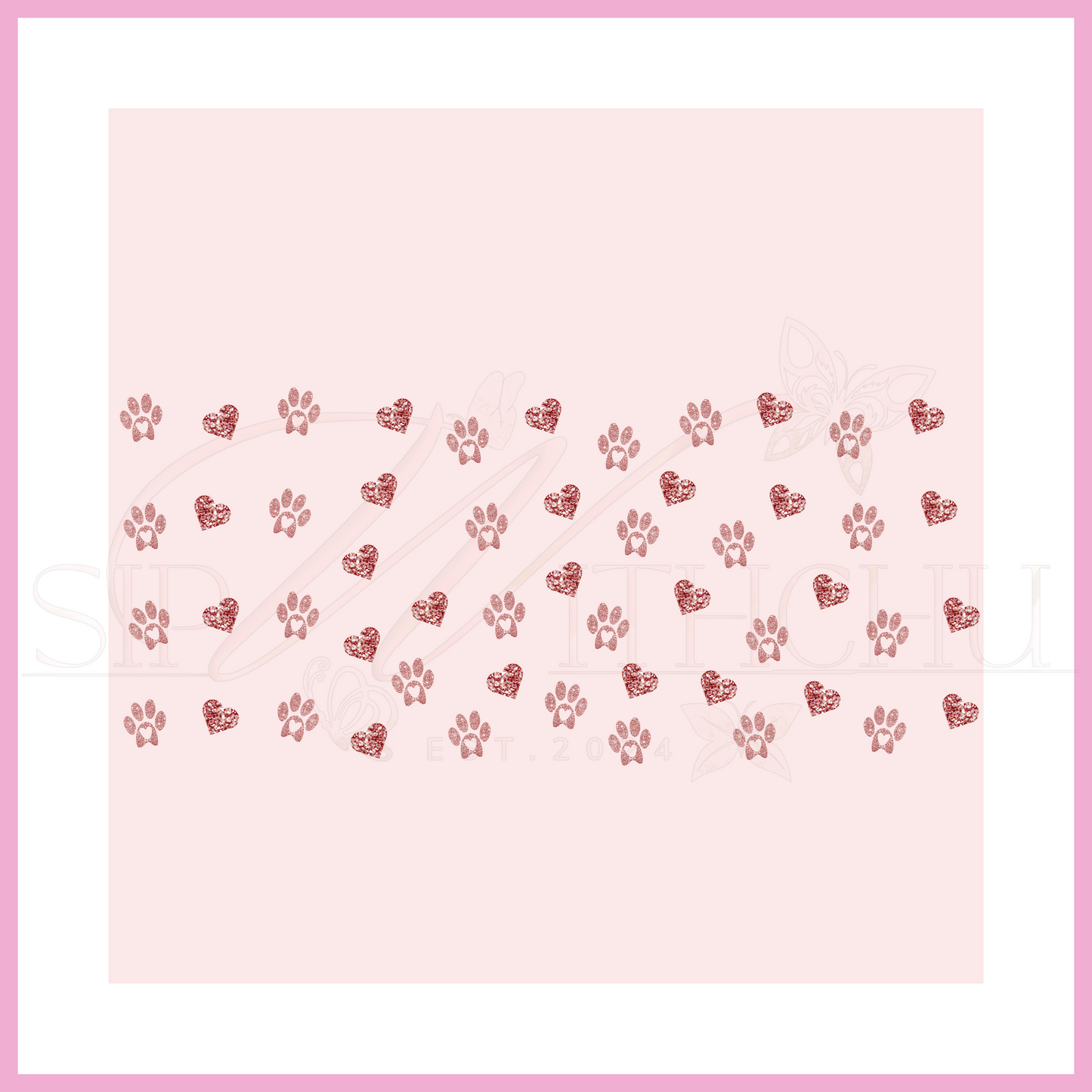Cat Paws and Pink Hearts
