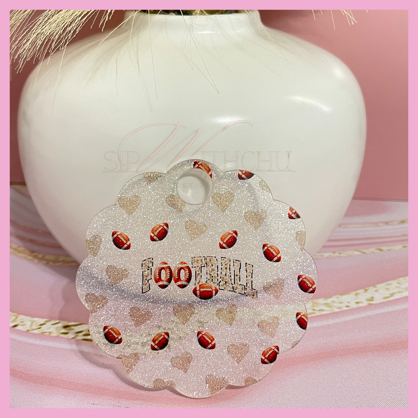 FootBall Glitter Topper