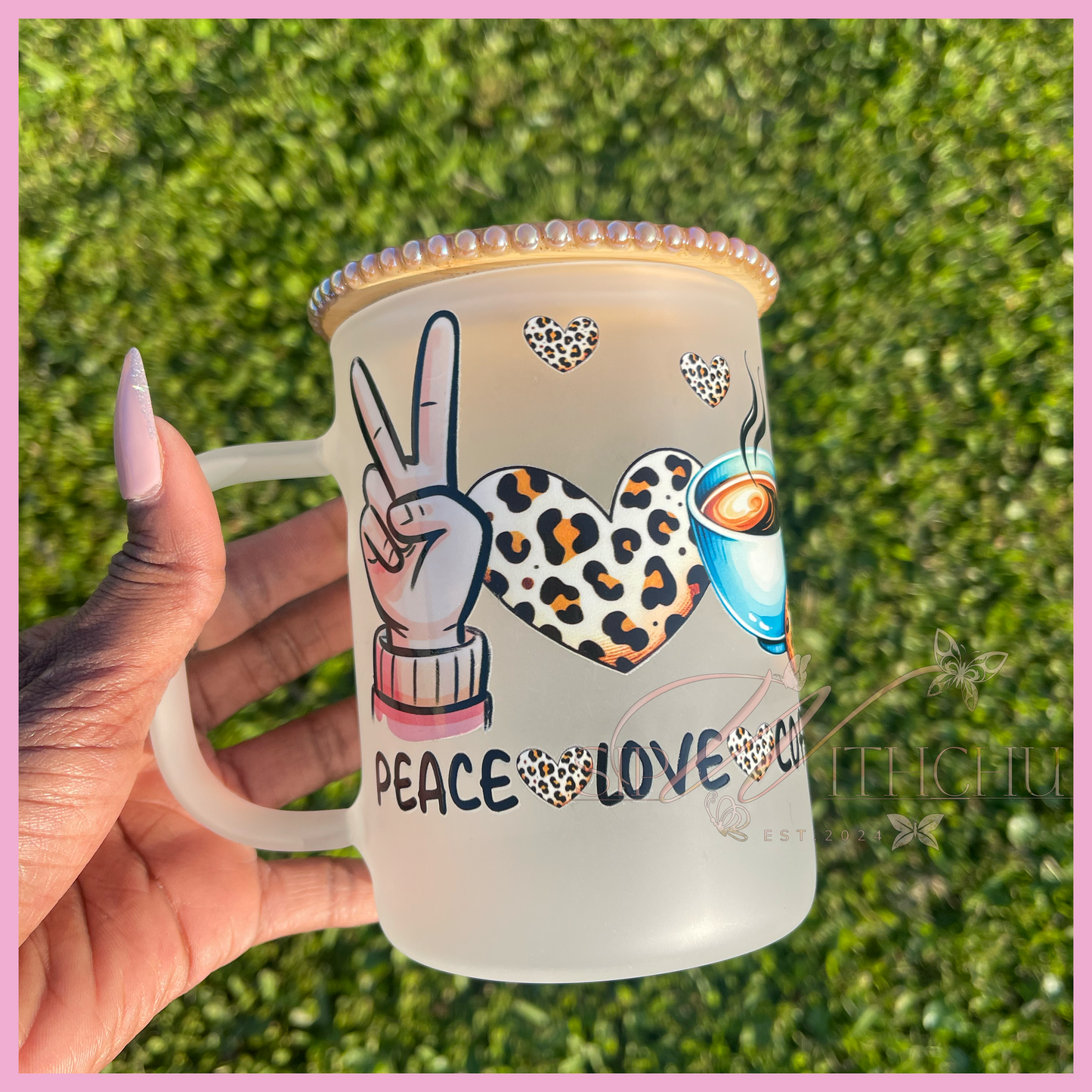 Peace, Love, Coffee Mug