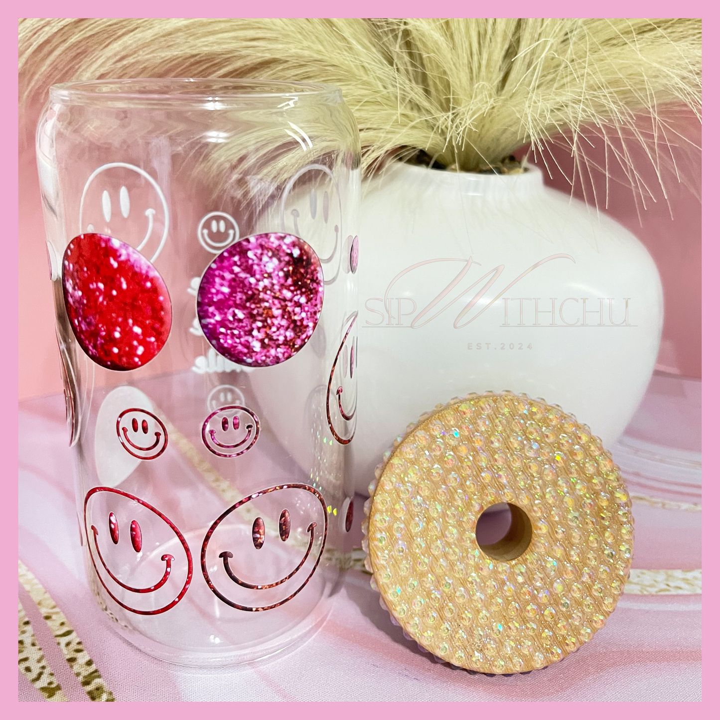 Smile Smile Smile Glass Can