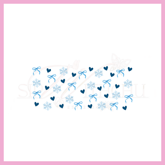 Blue Bows and Hearts