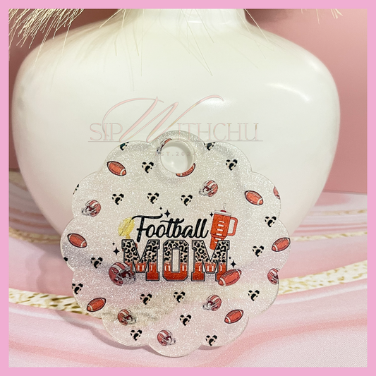 FootBall Mom Glitter Topper