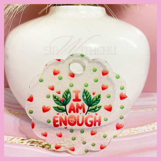 I Am Enough Glitter Topper