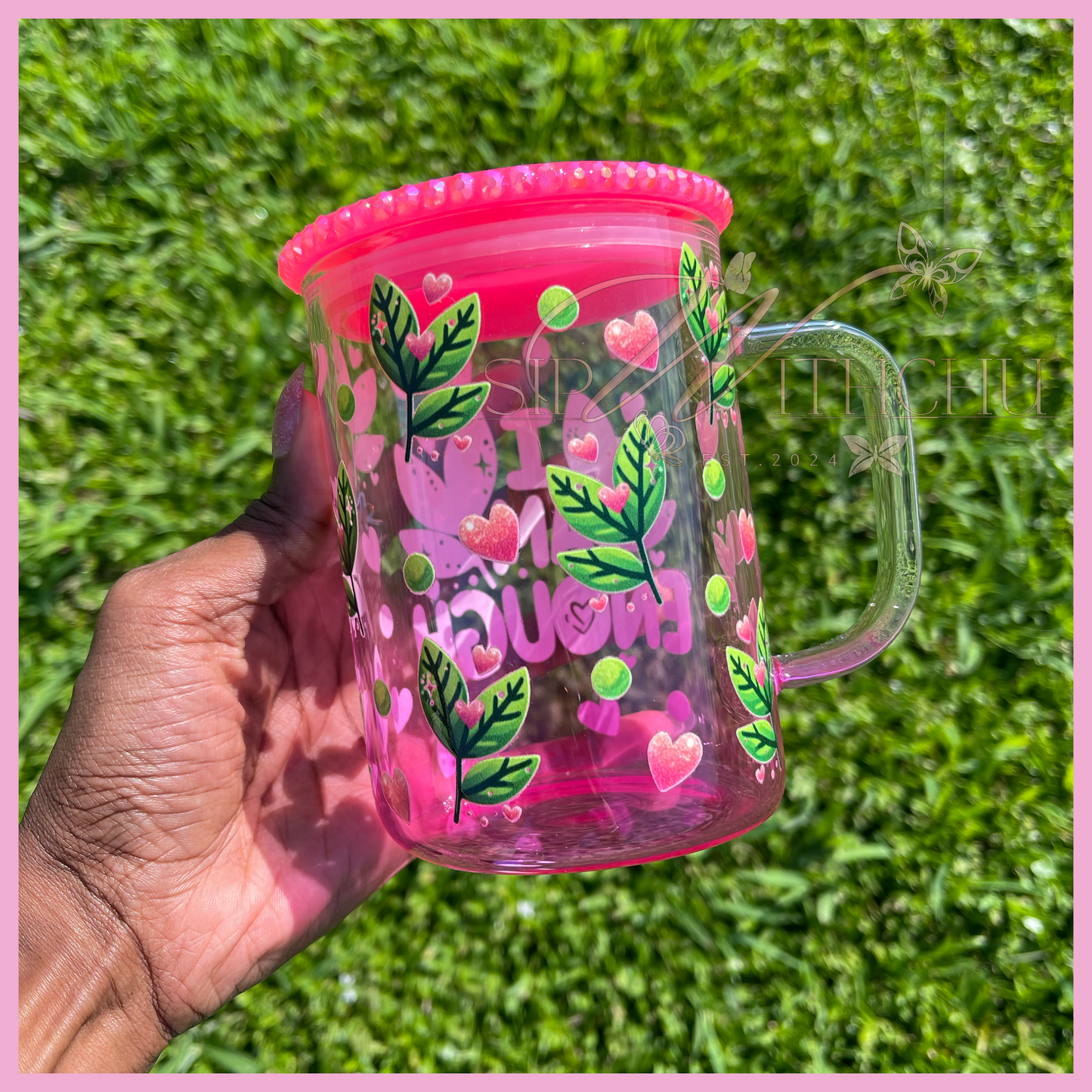 I Am Enough Pink Mug