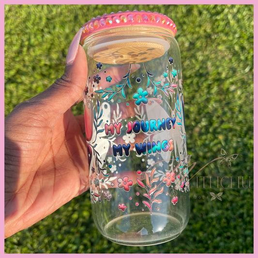 My Journey My Wings Glass Can