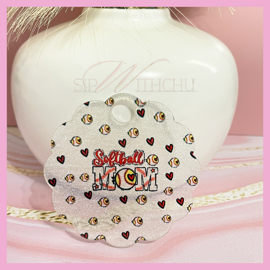 Softball Mom Glitter Topper